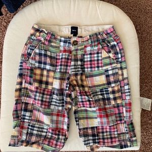 Madras plaid Shorts -size 12